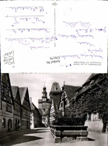 576179,Foto Ak Rothenburg ob der Tauber Markusturm m. Röderbogen