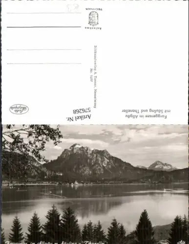 576268,Foto Ak Schwangau Forggensee i. Allgäu m. Säuling u. Thaneller