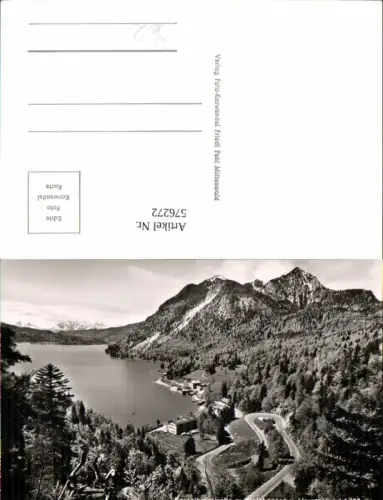 576272,Foto Ak Kesselbergstraße m. Walchensee u. Herzogstand b. Kochel am See