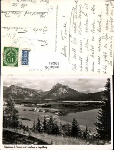 576281,Hopfensee b. Füssen m. Säuling u. Tegelberg