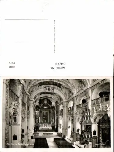 576300,Foto Ak Pfarrkirche Benediktbeuern