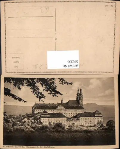 576336,Bamberg Kloster Banz im Hintergrund d. Staffelberg