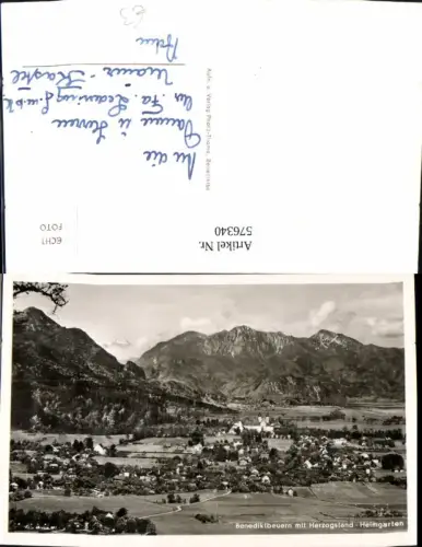 576340,Foto Ak Benediktbeuern m. Herzogstand Heimgarten
