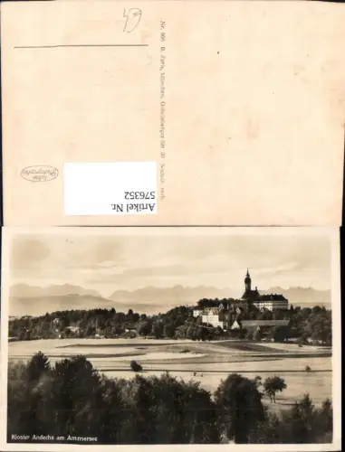576352,Foto Ak Kloster Andechs am Ammersee