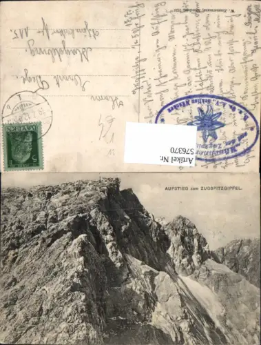 576370,Aufstieg Zugspitzgipfel b. Garmisch-Partenkirchen pub W.Zimmermann 7528