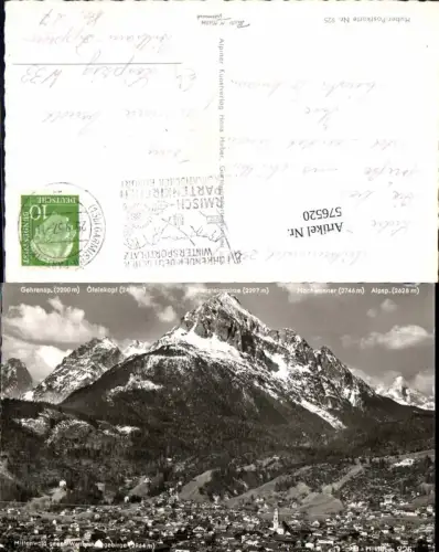 576520,Mitterwald gegen Wettersteingebirge Öfelekopf Hochwanner Gehrensp. Alpsp.