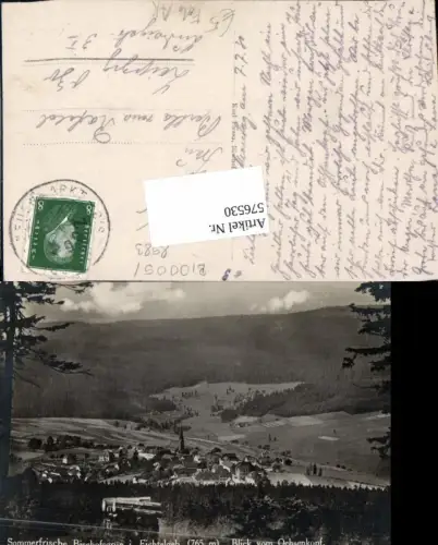 576530,Foto AK Sommerfrische Bischofsgrün im Fichtelgeb. Blick vom Ochsenkopf