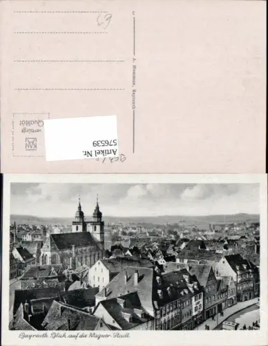 576539,Bayreuth Blick auf die Wagner Stadt