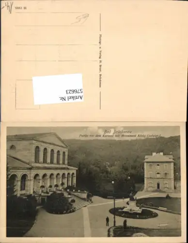 576623,Bad Brückenau Vor dem Kursaal mit Monument König Ludwigs I.
