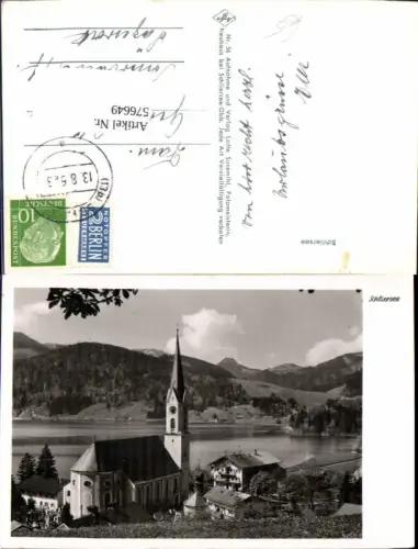 576649,Foto Ak Schliersee Kirche
