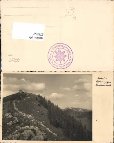 576657,Foto Ak Hochriss Hochries geg. Kampenwand Aschau im Chiemgau