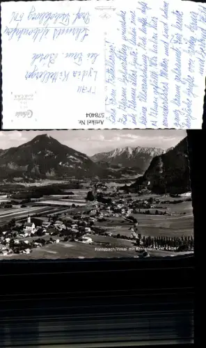 578404,Foto Ak Flintsbach am Inn m. Kranzhorn u. Kaiser