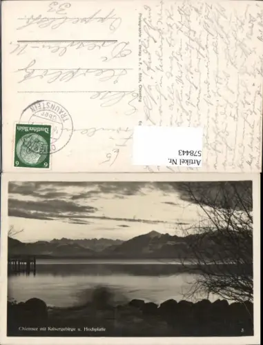 578443,Chiemsee m. Kaisergebirge u. Hochplatte