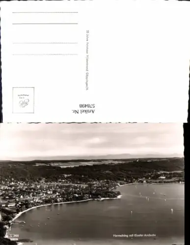 578498,Foto Ak Herrsching am Ammersee m. Kloster Andechs