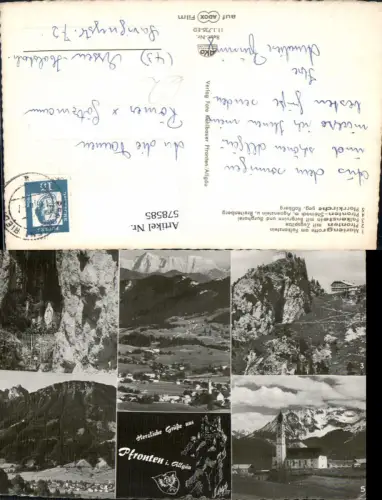 578585,Mehrbild Ak Pfronten Allgäu Mariengrotte Falkenstein Pfarrkirche