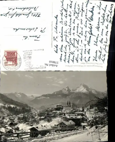 578810,Berchtesgaden m. Watzmann u. Steinernem Meer Winteransicht pub O. Beer