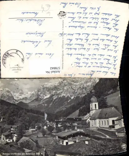 578842,Ramsau bei Berchtesgaden Dorfkirche m. Reiteralpe