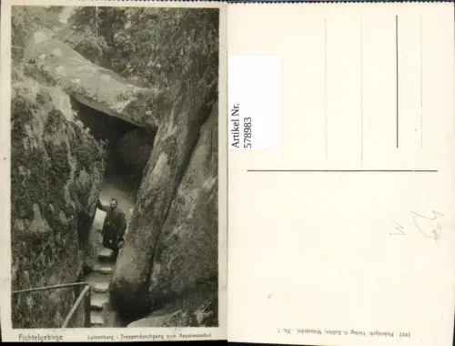578983,Luisenburg-Felsenlabyrinth Fichtelgebirge Wunsiedel Ansicht Treppendurchgang z. Napoleonshut