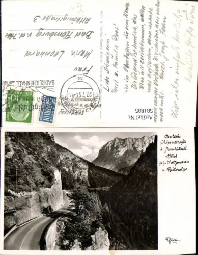 581885,Deutsche Alpenstraße b. Mauthäusl Blick Watzmann u. Reiteralpe Schneizlreuth Bad Reichenhall