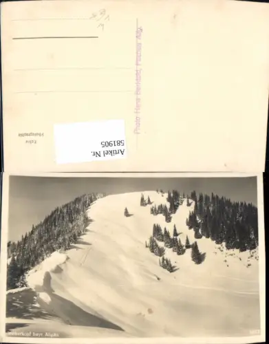 581905,Foto Ak Weiherkopf Allgäu Wintersport b. Immenstadt im Allgäu Fischen im Allgäu pub Hans Berktold