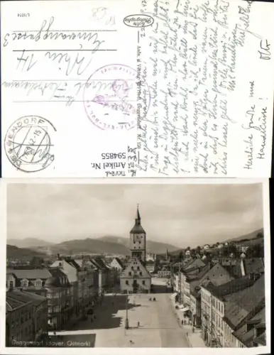 594855,Foto Ak Deggendorf Ansicht Hauptplatz Feldpost Briefstempel