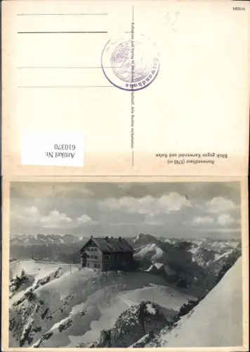 610370,Schliersee Rotwandhaus Blick geg. Karwendel u. Rofan