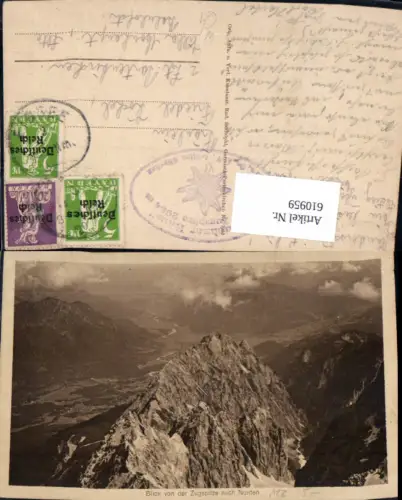 610959,Blick v. d. Zugspitze n. Norden Garmisch-Partenkirchen