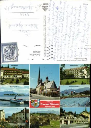 611052,Mehrbild Ak Prien a. Chiemsee Bayerische Alpen Hotel Wagner Hochgern Kampenwand