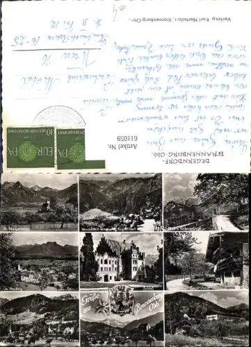 611059,Mehrbild Ak Brannenburg Degerndorf St Margarethen Heuberg Bauernhaus