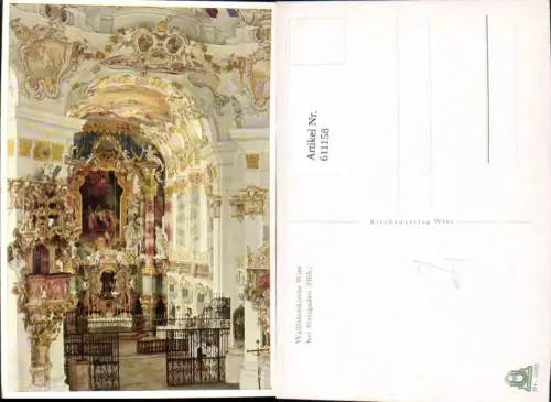 611158,Wallfahrtskirche Wies b. Steingaden Kirche Innenansicht