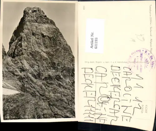 611193,Foto Ak Trettach Südwand b. Oberstdorf