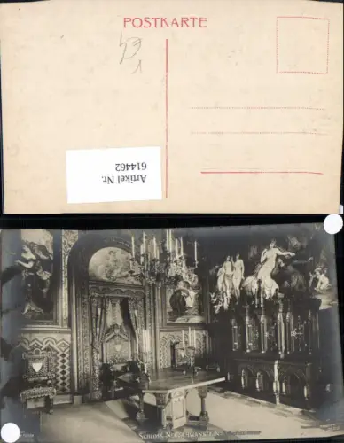 614462,Schwangau Schloss Neuschwanstei Arbeitszimmer Interieur pub Daennler 3528