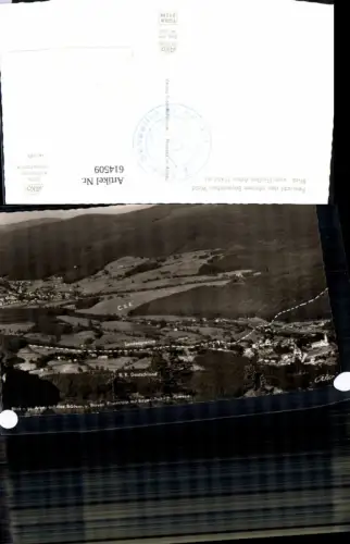 614509,Foto Ak Blick v. Gr. Arber auf Böhmen u. Bayrisch-Eisenstein m. Grenze Bayern Tschechien