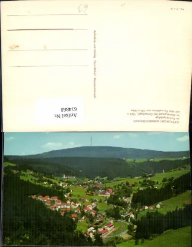 614868,Warmensteinach Fichtelgebirge m. Ochsenkopf Fernsehturm