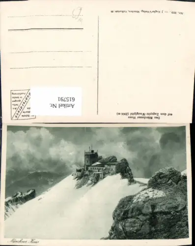 615791,Münchner Haus a. d. Zugspitz-Westgipfel Winteransicht b. Garmisch-Partenkirchen