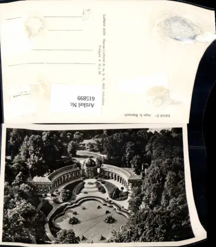 615899,Foto Ak Luftbild Schloss Eremitage b. Bayreuth