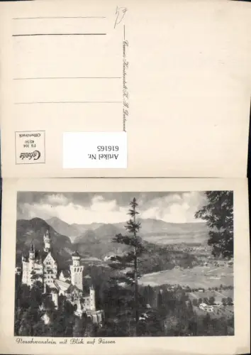 616165,Schwangau Schloss Neuschwanstein m. Blick auf Füssen