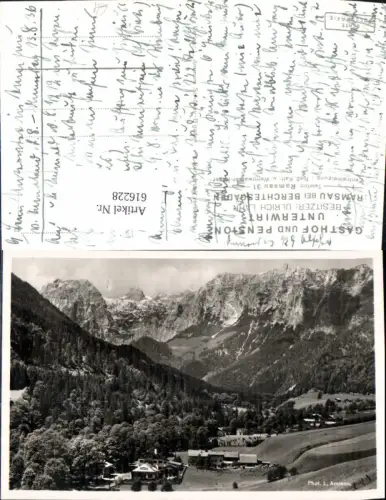 616228,Foto Ak Ramsau b. Berchtesgaden Gasthof Pension Unterwirt