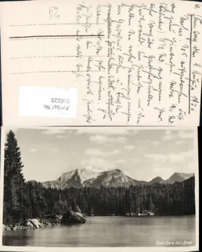 616229,Foto Ak Hintersee m. Göll u. Brett Ramsau bei Berchtesgaden