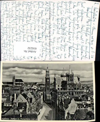 616232,Augsburg Rathaus m. Perlachturm u. d. Dom