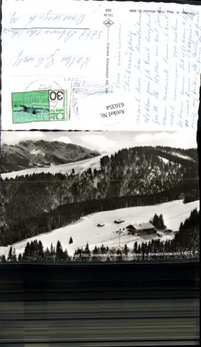 616354,Foto Ak Bad Tölz Blomberg-Haus m. Zwiesel u. Benediktenwand Winteransicht