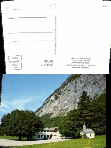 617090,Schneizlreuth b. Bad Reichenhall Gasthaus zur Post Kirchlein VW Käfer