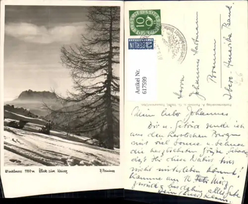 617599,Foto Ak Reit im Winkl Winklmoos Blick zum Kaiser Winteransicht pub A. Pointner G. Stechl