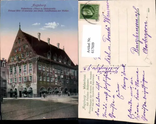 617609,Augsburg Weberhaus m. Fresken-Malereien