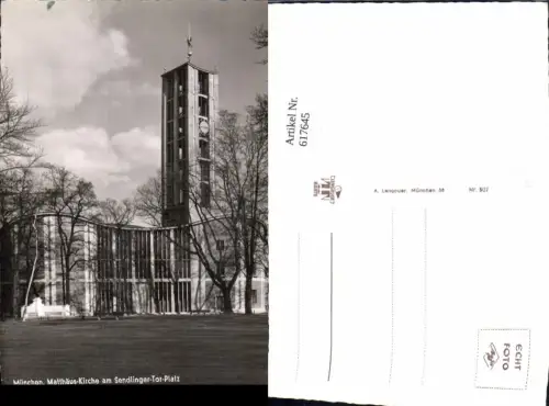 617645,Foto Ak München Matthäus-Kirche a. Sendlinger-Tor-Platz Kirche