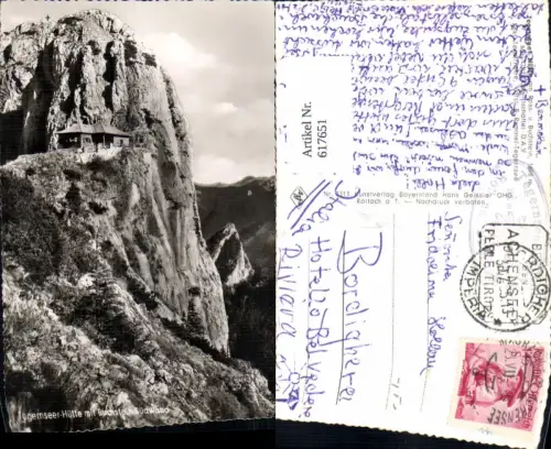 617651,Foto Ak Kreuth Tegernseer-Hütte m. Buchstein-Südwand Berggasthof