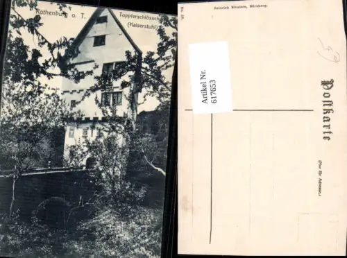 617653,Rothenburg ob der Tauber Topplerschlösschen Kaiserstuhl