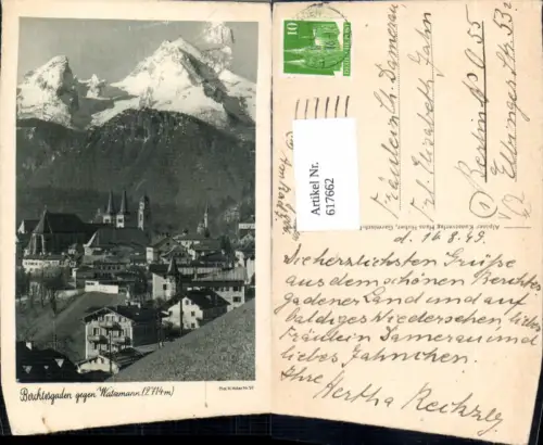 617662,Berchtesgaden geg. Watzmann pub Hans Huber 58