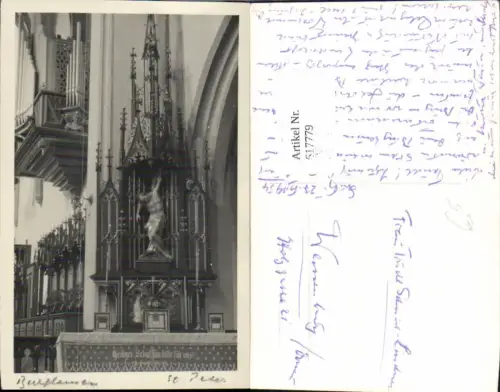 617779,Foto-AK Burghausen St. Peter Altar