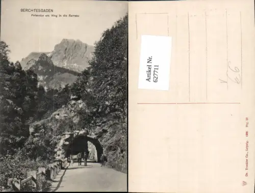 627711,Berchtesgaden Felsentor a. Weg in die Ramsau Kutsche pub Dr. Trenkler Co 20